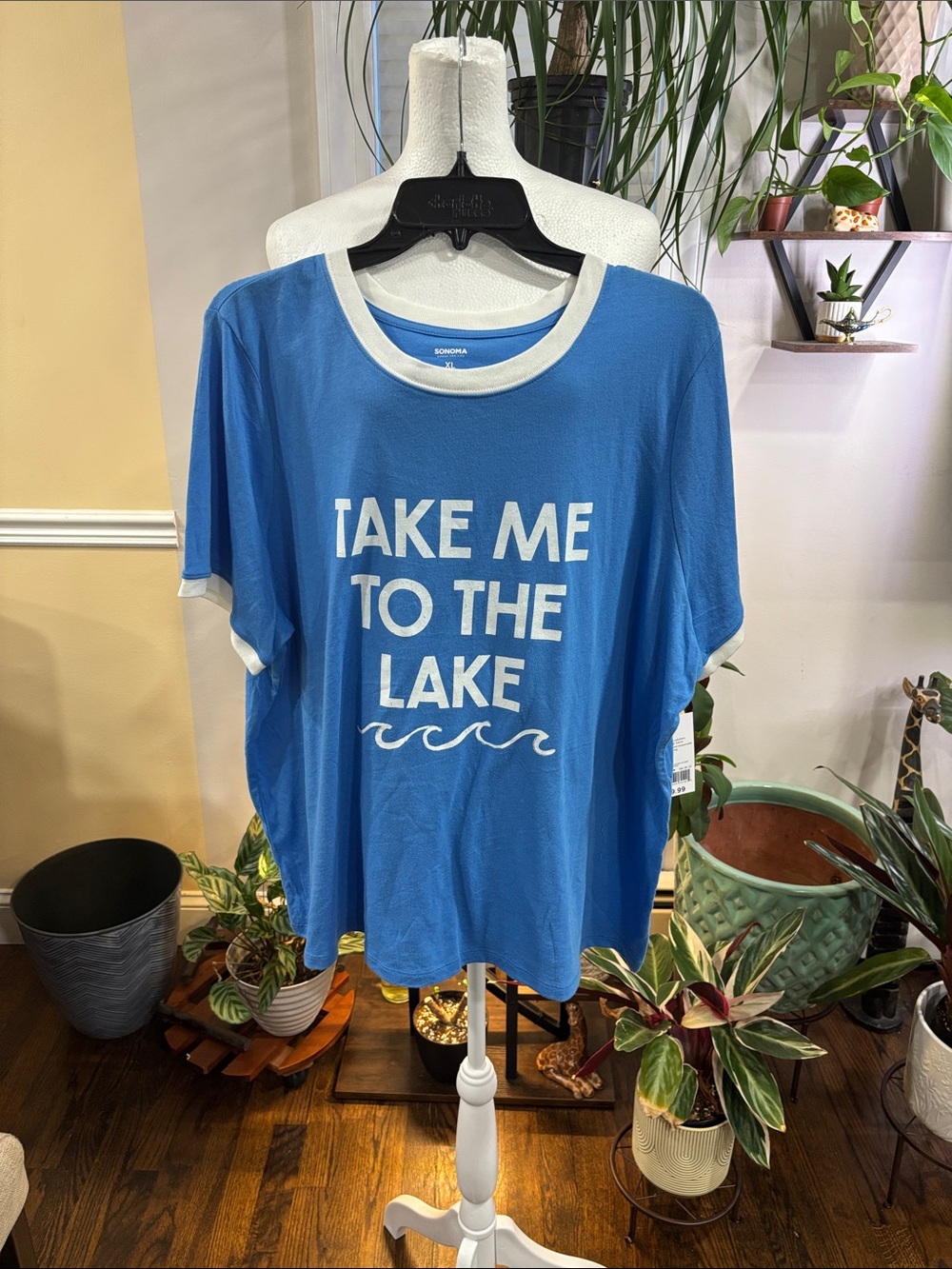 Sonoma oversized Blue 'Take Me to the Lake' Graphic Tee size XL - Picture 2 of 4